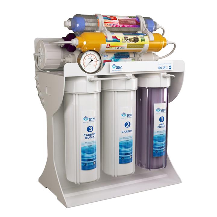 تصفیه آب 8 مرحله ای سوپرمینرال - قلیایی ساز - اکسیژن ساز بدون اشعه اس اس وی مدل SuperPro X800